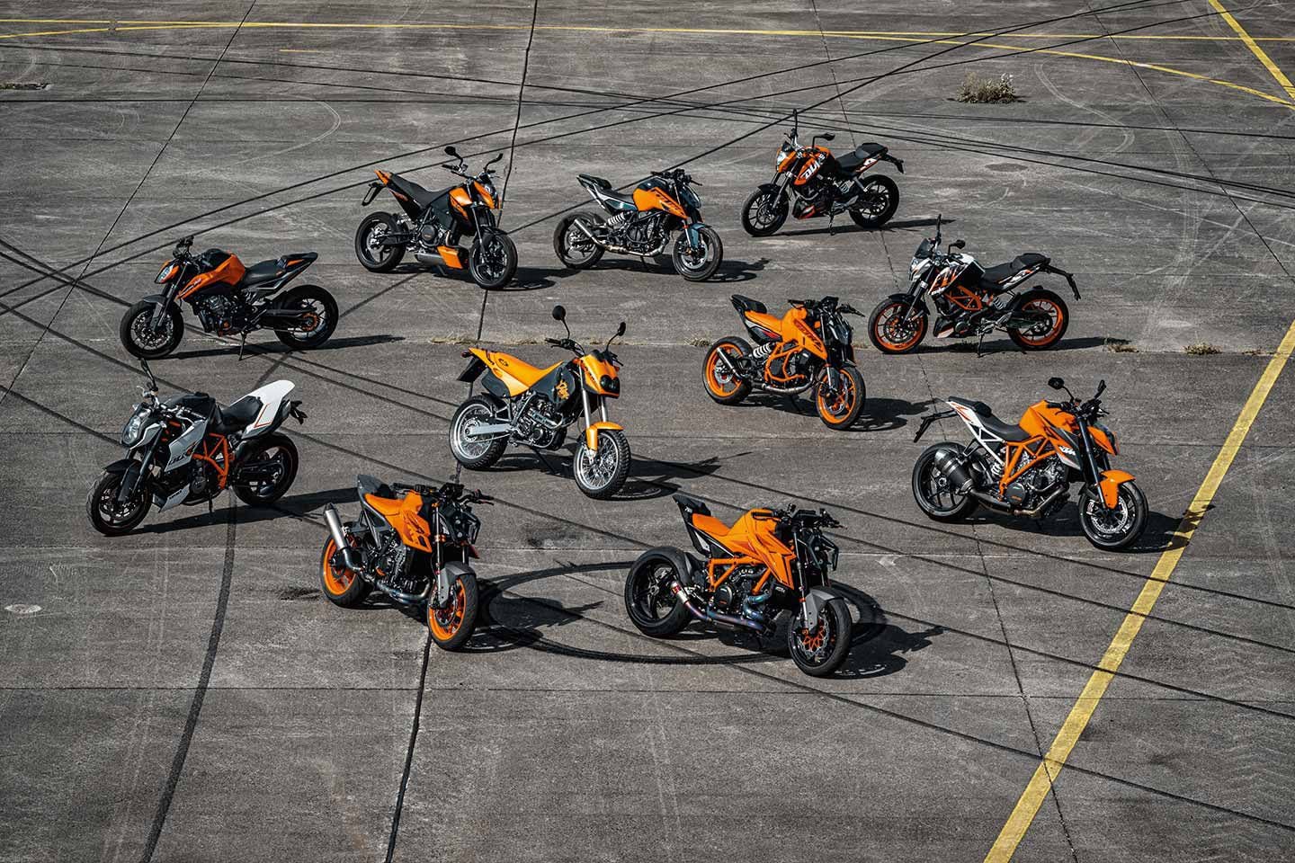 The 2024 Super Duke was launched as part of KTM’s “30 Years of Duke” celebration. The first Duke was built in 1994.