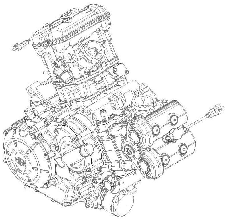 Piaggio’s partnership with Zongshen has yielded patented designs for a V-twin engine that may possibly power a new 900cc model.