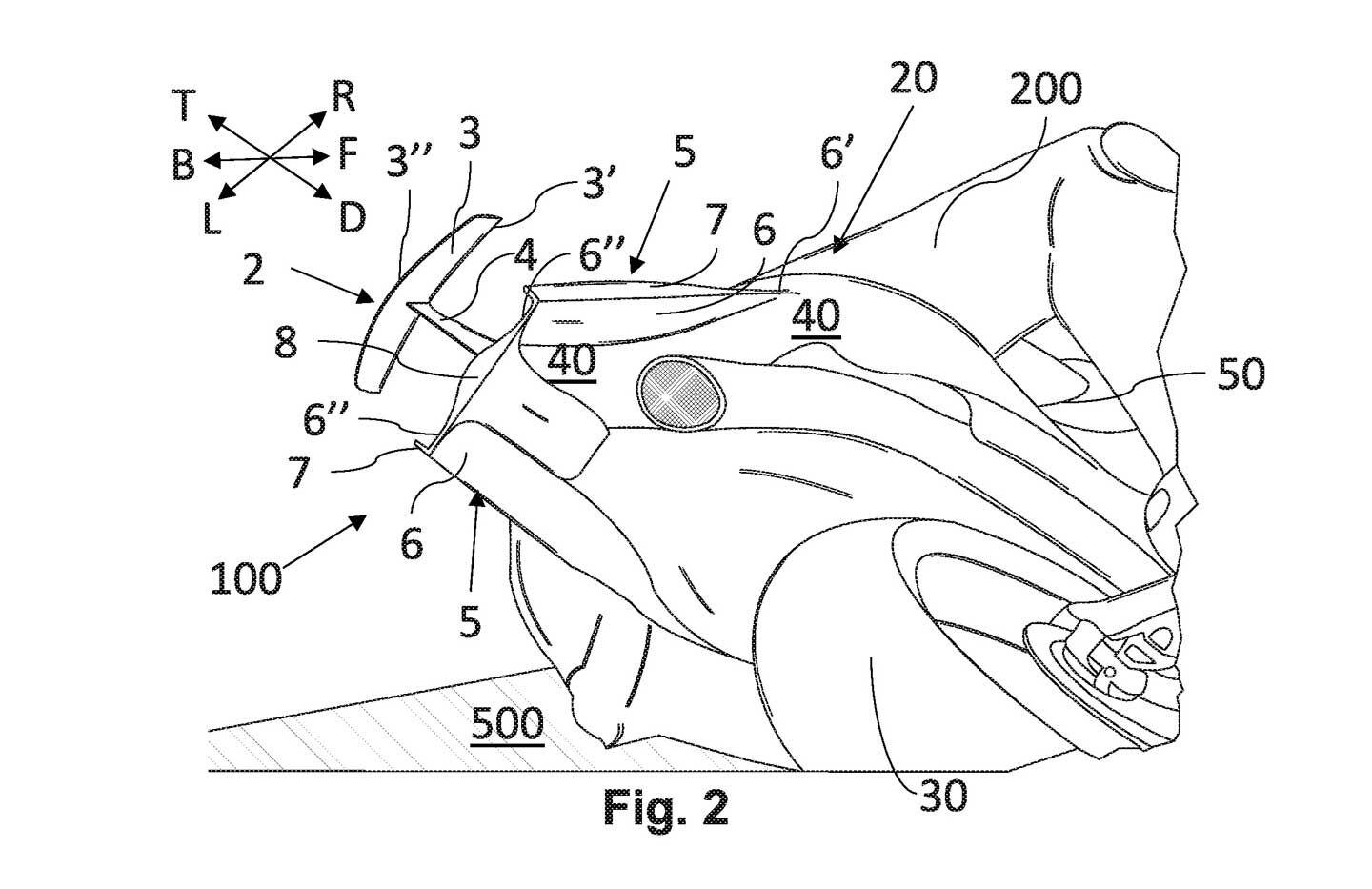 Aprilia has filed patents for the rear spoiler that was first seen back in 2022.