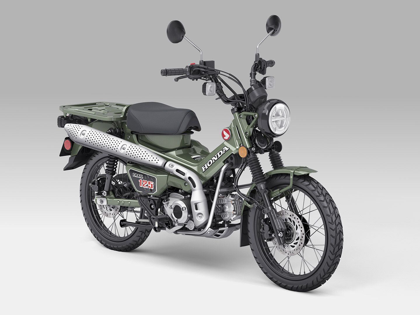 The Trail125 is the rugged cousin to Honda’s legendary Super Cub, with just enough off-road chops for urban adventure and casual off-road exploring.