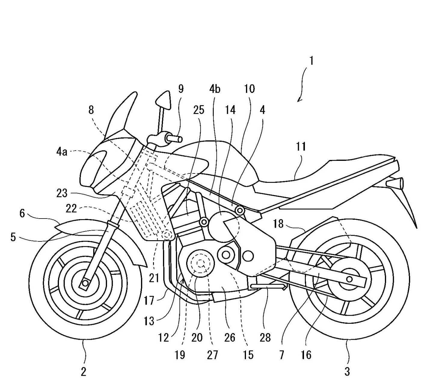 Patent applications have emerged that show that Kawasaki is apparently working on a hybrid adventure bike that could possibly be called the Versys 7 Hybrid.