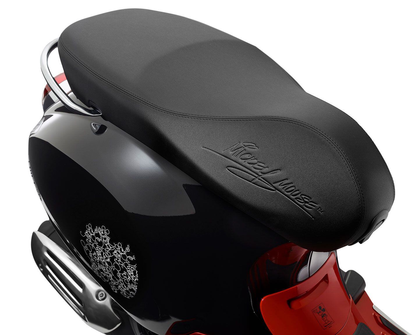 Mickey’s signature also appears on the special-edition saddle—trademarked, of course.