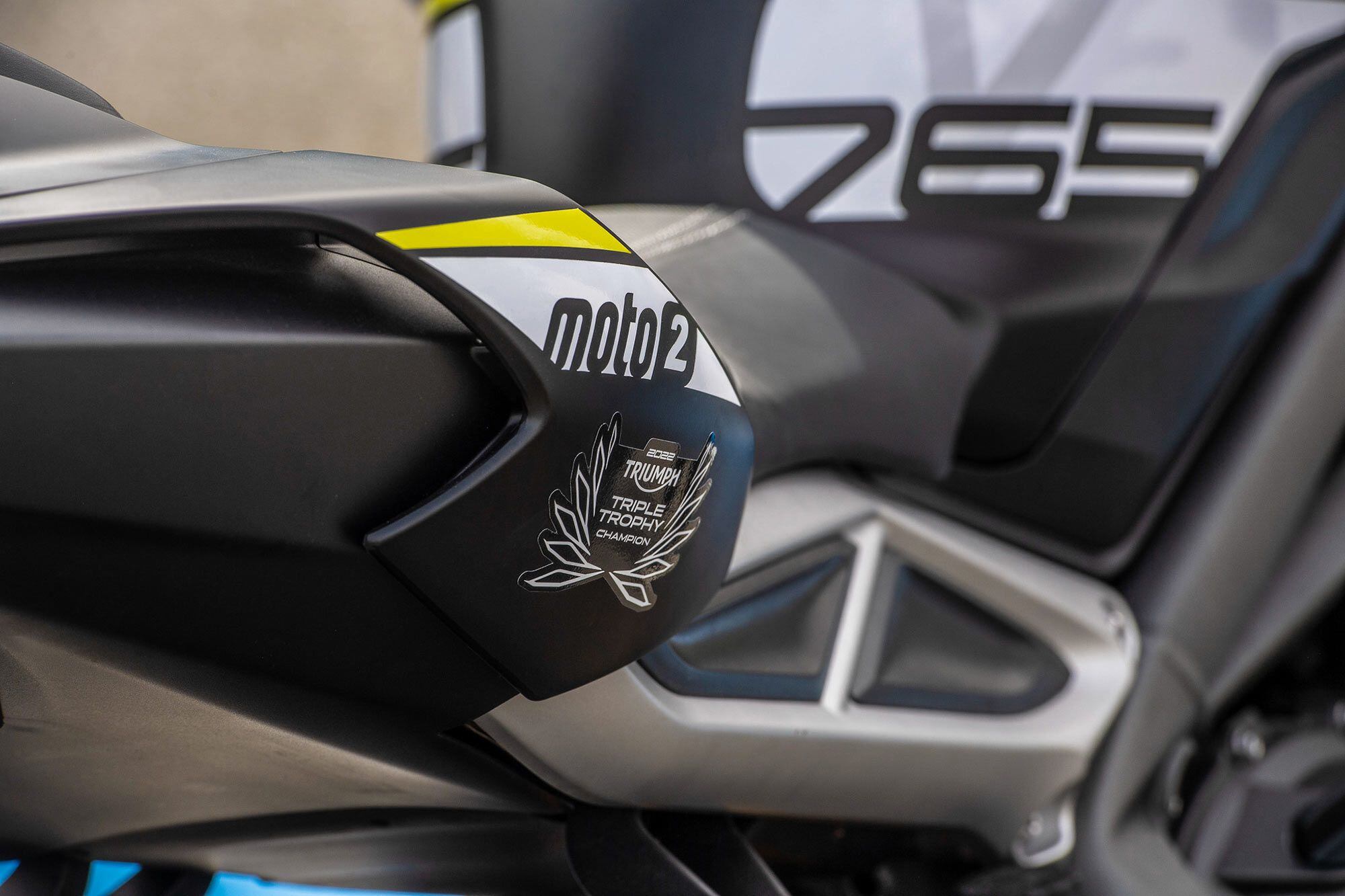 Another look at the Street Triple RS that will go to the Triumph Triple Trophy winner at the conclusion of 2022 Moto2.