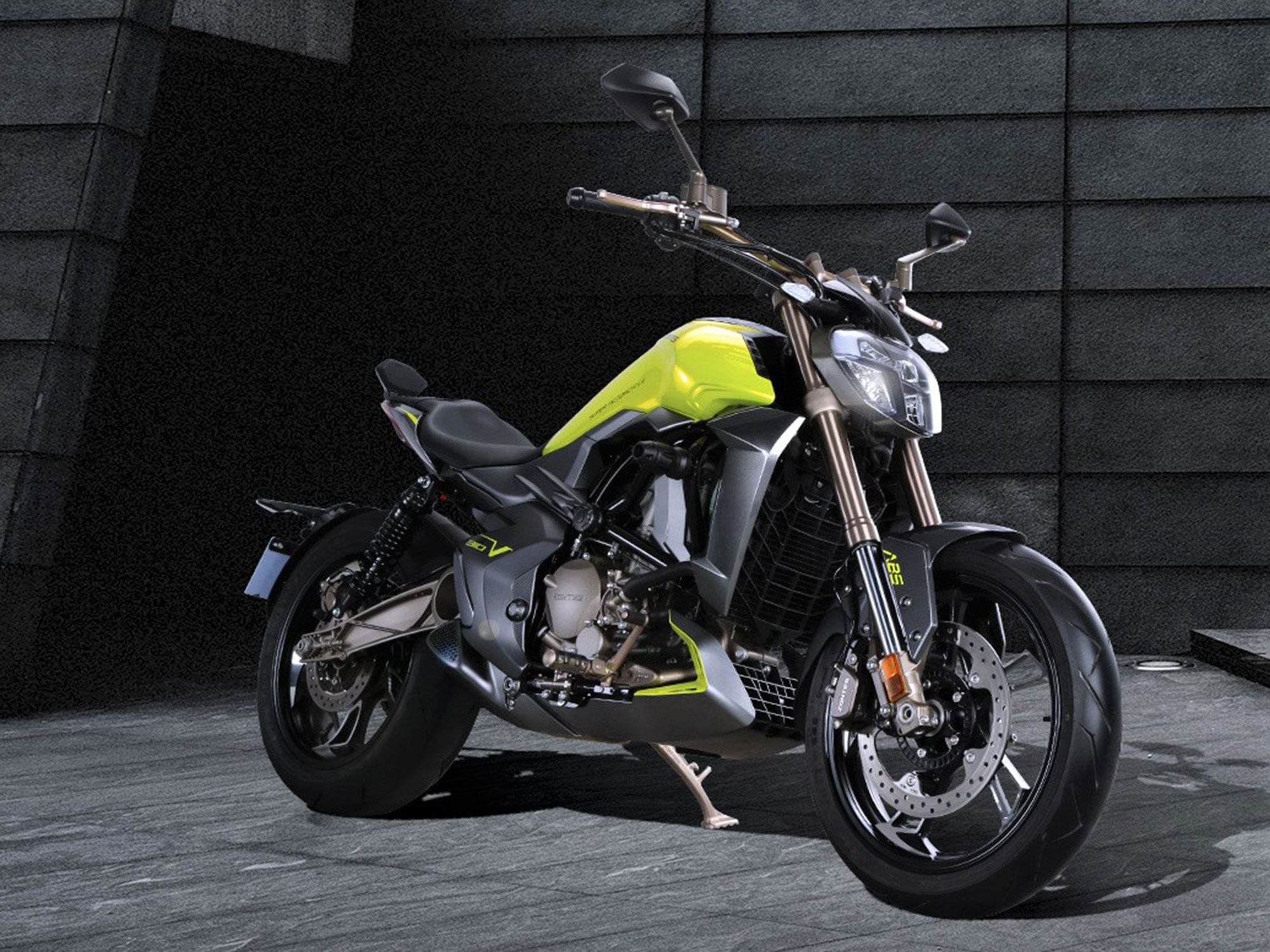 With the new engine, Zontes hopes to offer a range of models as with its current single-cylinder lineup (which includes the Diavel-like 310V, shown).