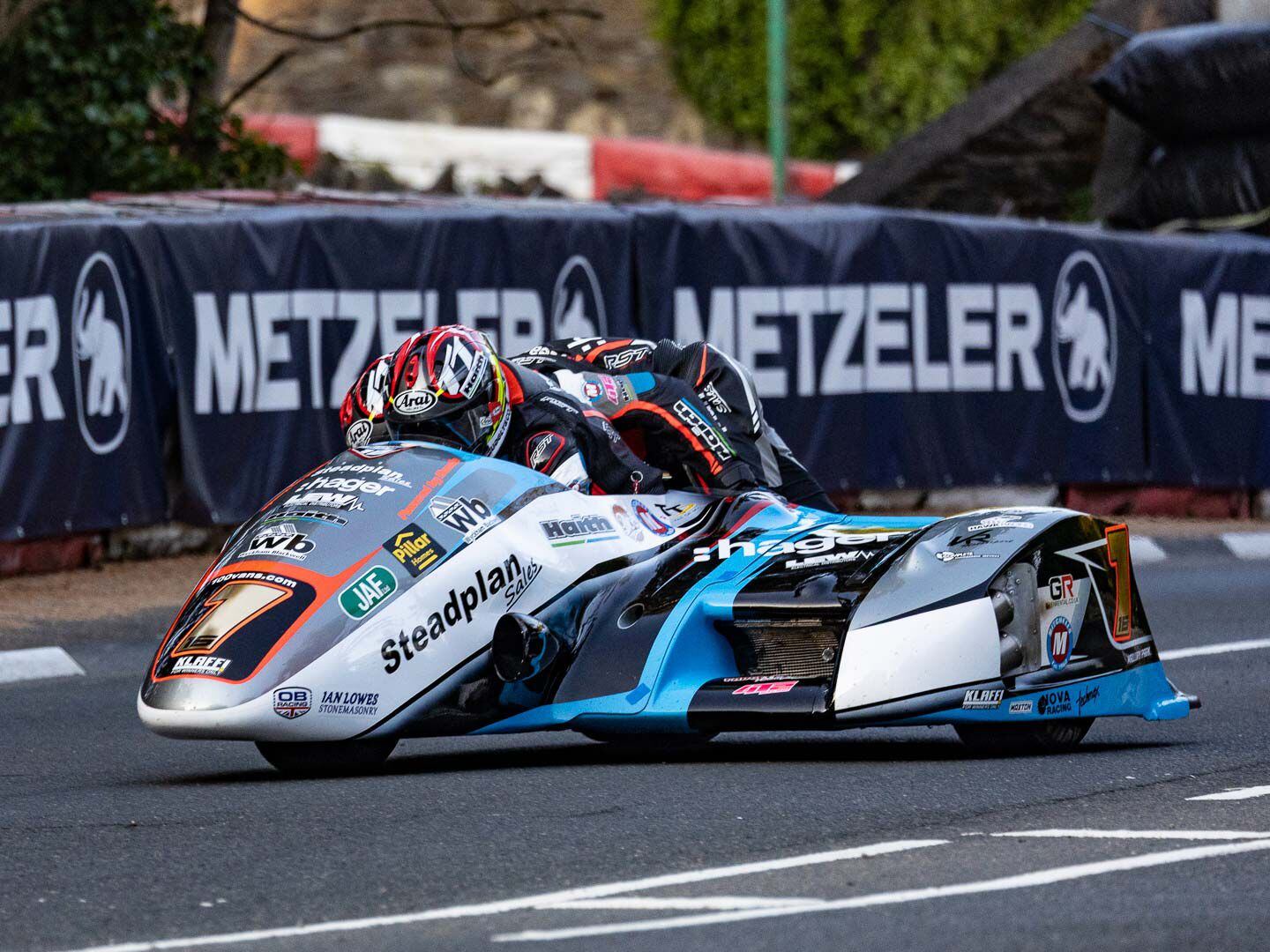 Brothers Ben and Tom Birchall began their TT career in 2009. They continued their Honda-powered winning streak now at 14, and posted a new lap record of 120.4 mph.