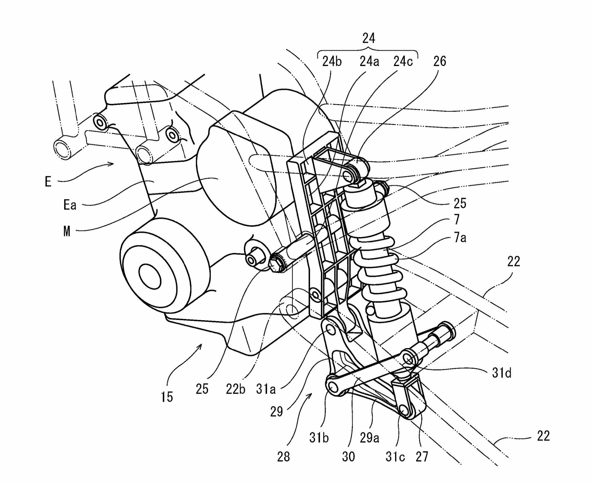 The other new patent provides the solution: to reinforce the motor and use it as the shock mount.