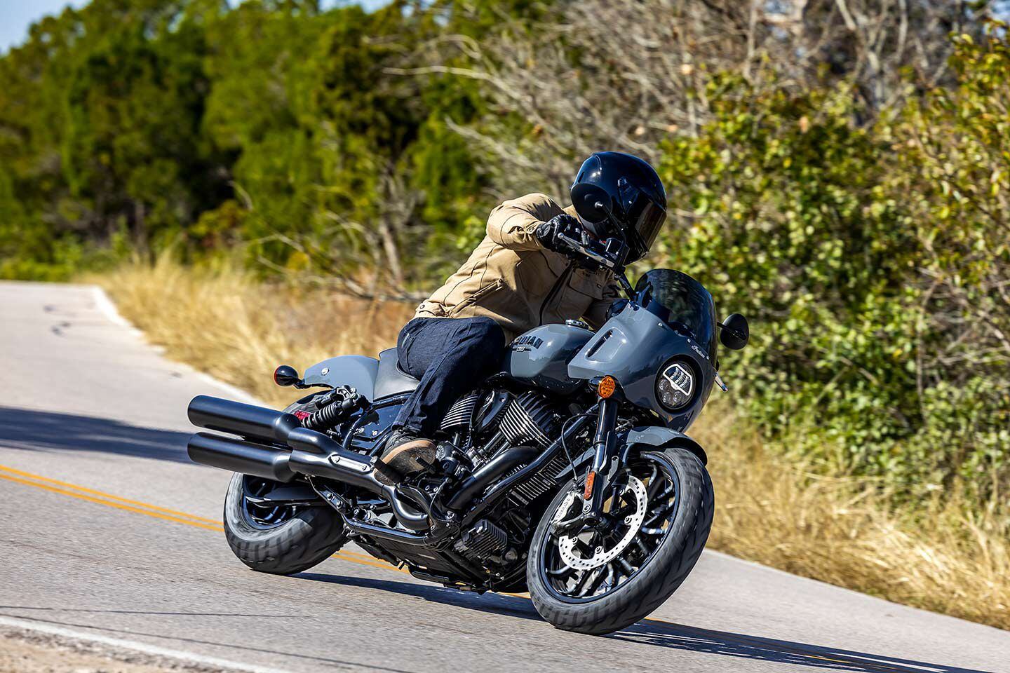 High-quality rolling stock contributes to the Sport’s handling. Pirelli Night Dragon rubber on 19-inch front and 16-inch rear contrast-cut wheels are dialed to the chassis.