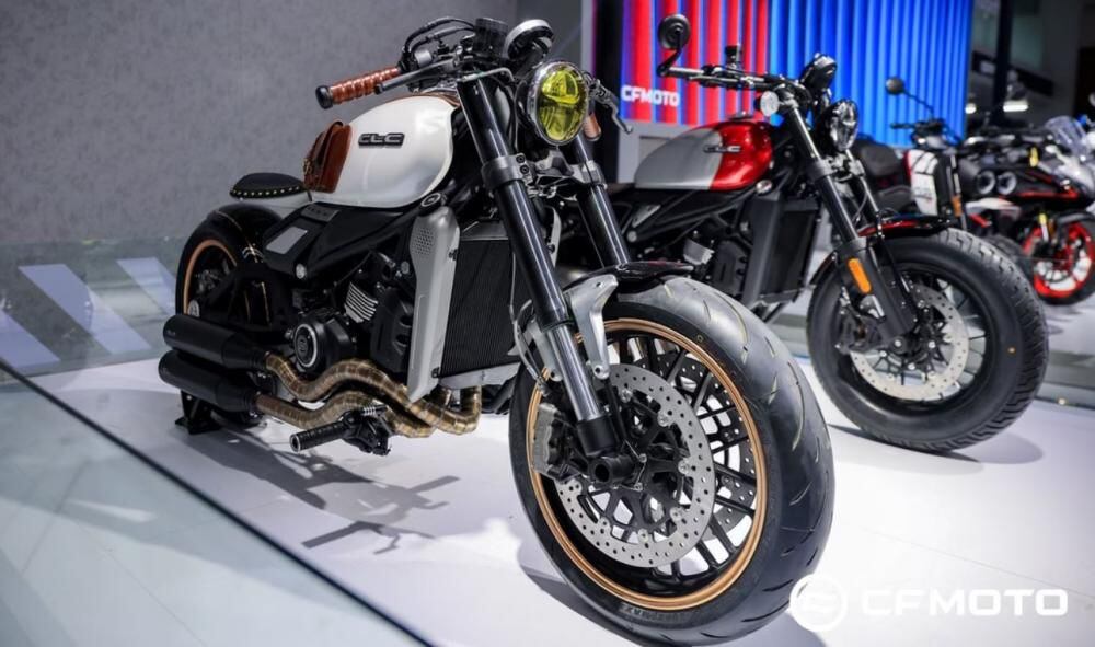 On display, there was also a customized version of the bike.