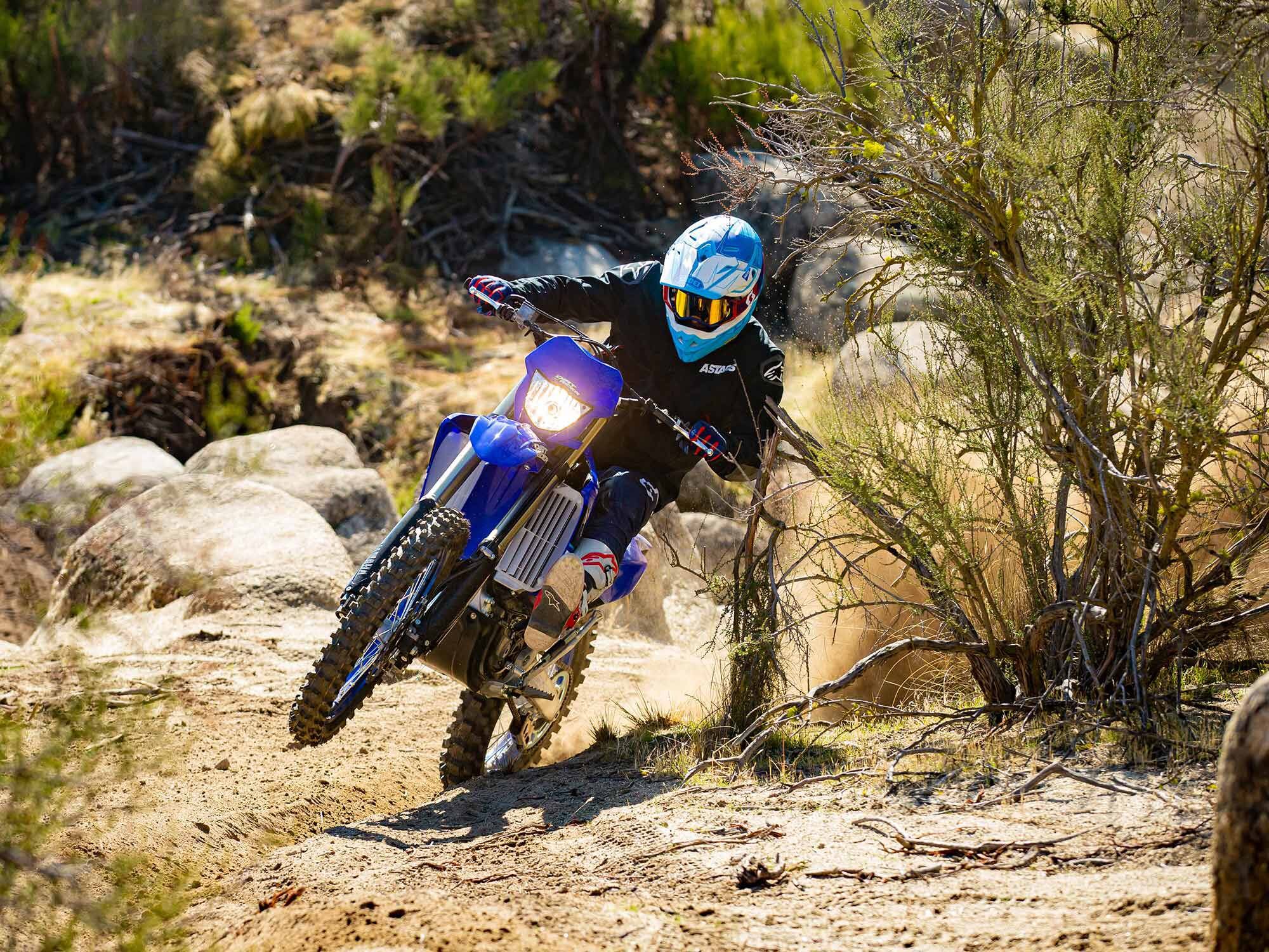 The WR250F’s chassis offers amazing comfort while not giving up too much performance.