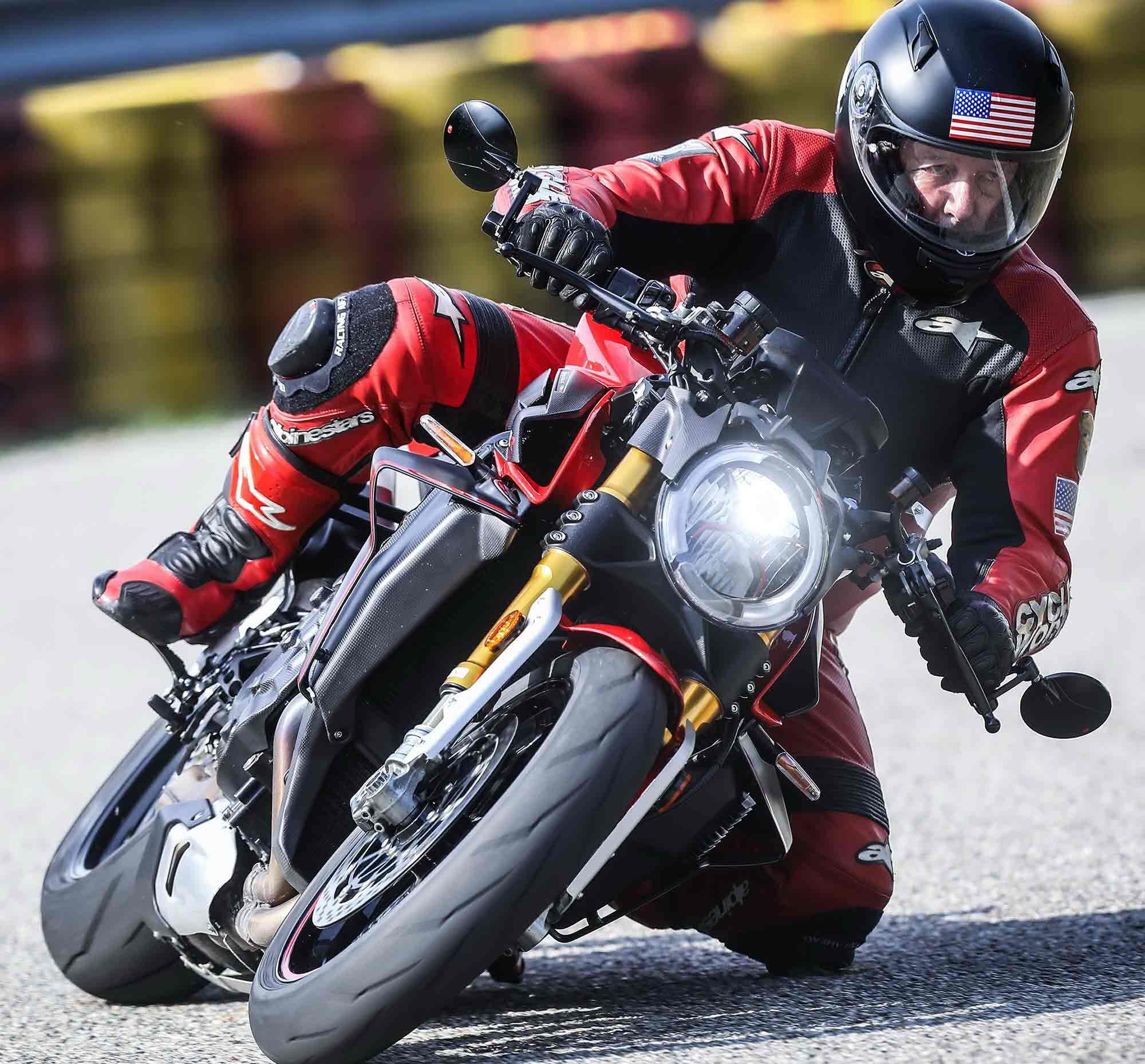 Our Italian correspondent, Bruno dePrato, giving a Brutale 1000 RR a workout. MV has raised its performance game, and it shows.