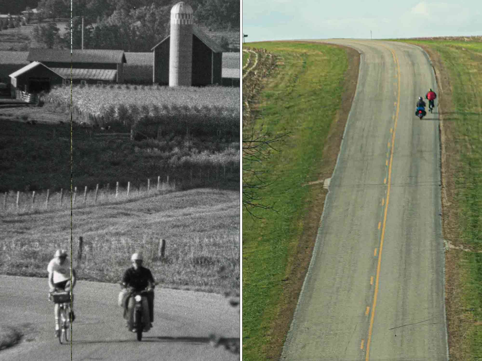 Then and now, both bikes were fast and smooth on descent, but hill climbs this time were drastically faster. And much easier—for the gentleman on the ebike.