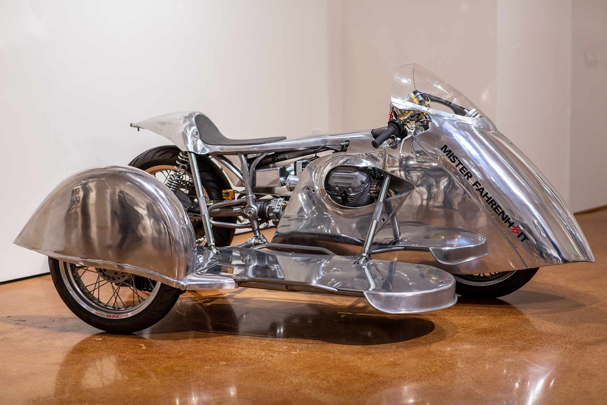 “Mister Fahrenheit” as it sits in the Haas Moto Museum, waiting to see its potential realized on the salt flats.