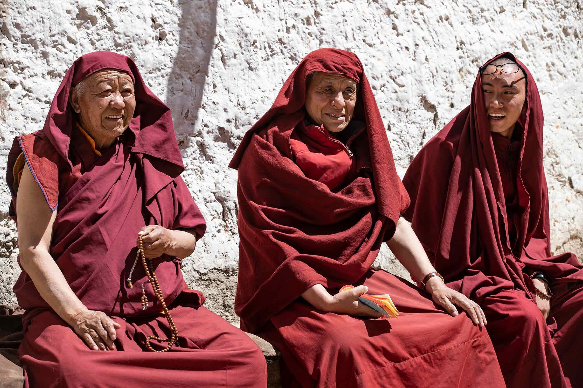 Buddhist monks in Lo Manthang.