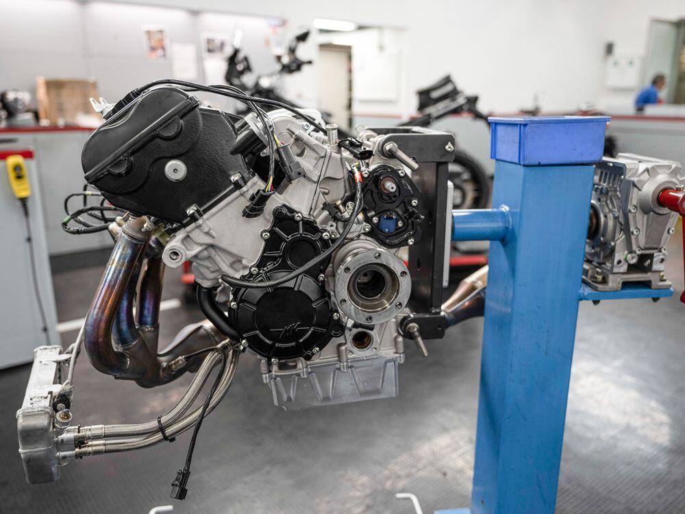 A new 931cc triple with 121 hp and 75 lb.-ft. of torque powers the Lucky Explorer 9.5.
