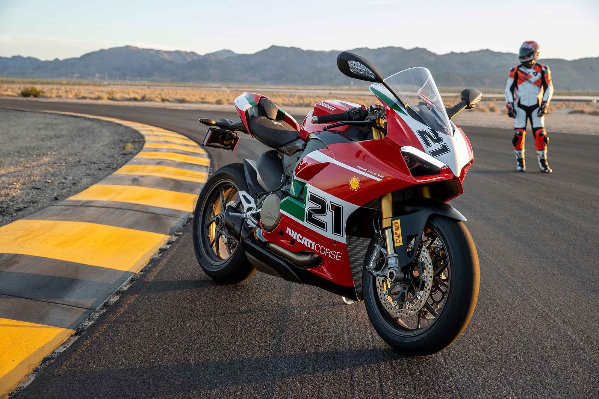 Not that the bike has a bad side, but this is definitely its pretty side.