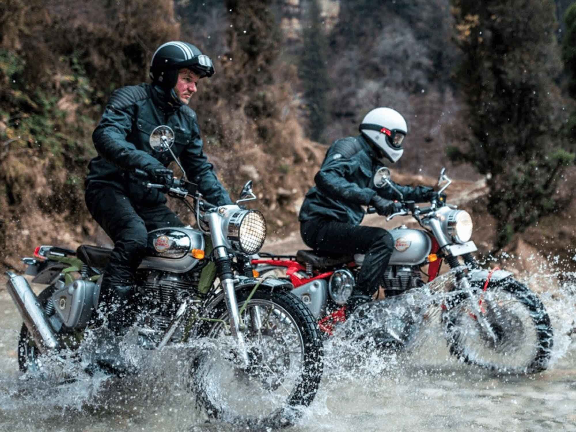 Enfield’s Bullet Trials 500 model brings a more focused scrambler vibe, but it’s not available in the US for 2021.