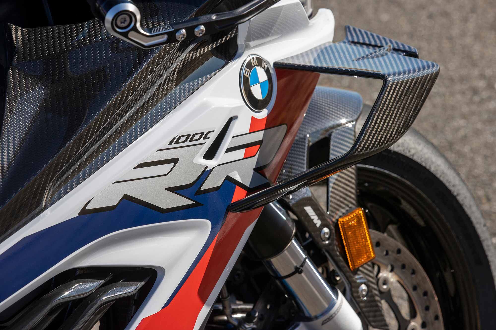 Subjectively, the BMW M 1000 RR’s wings are the most eye-catching of the bunch, providing critical downforce under hard acceleration.