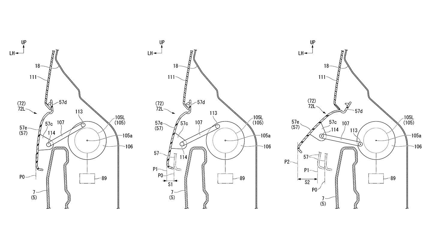 A servo beneath the bodywork would push a hinged panel out to inform the rider that the bike is actively intervening with rider assist. But would also help the rider position their body for that intervention.