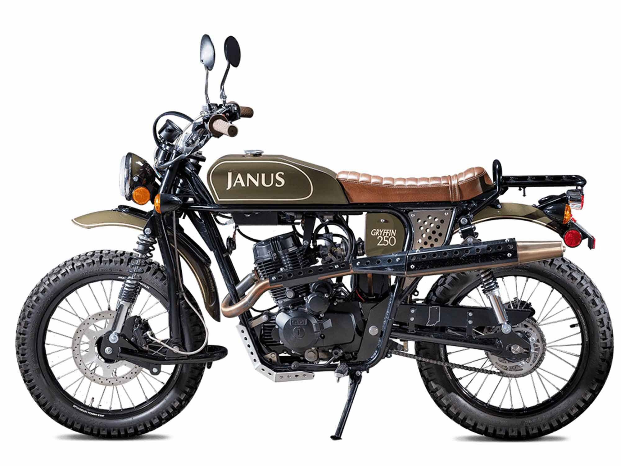 Handmade to order in Goshen, Indiana, the Janus Gryffin Scrambler brings simple lightweight design, but at a price.