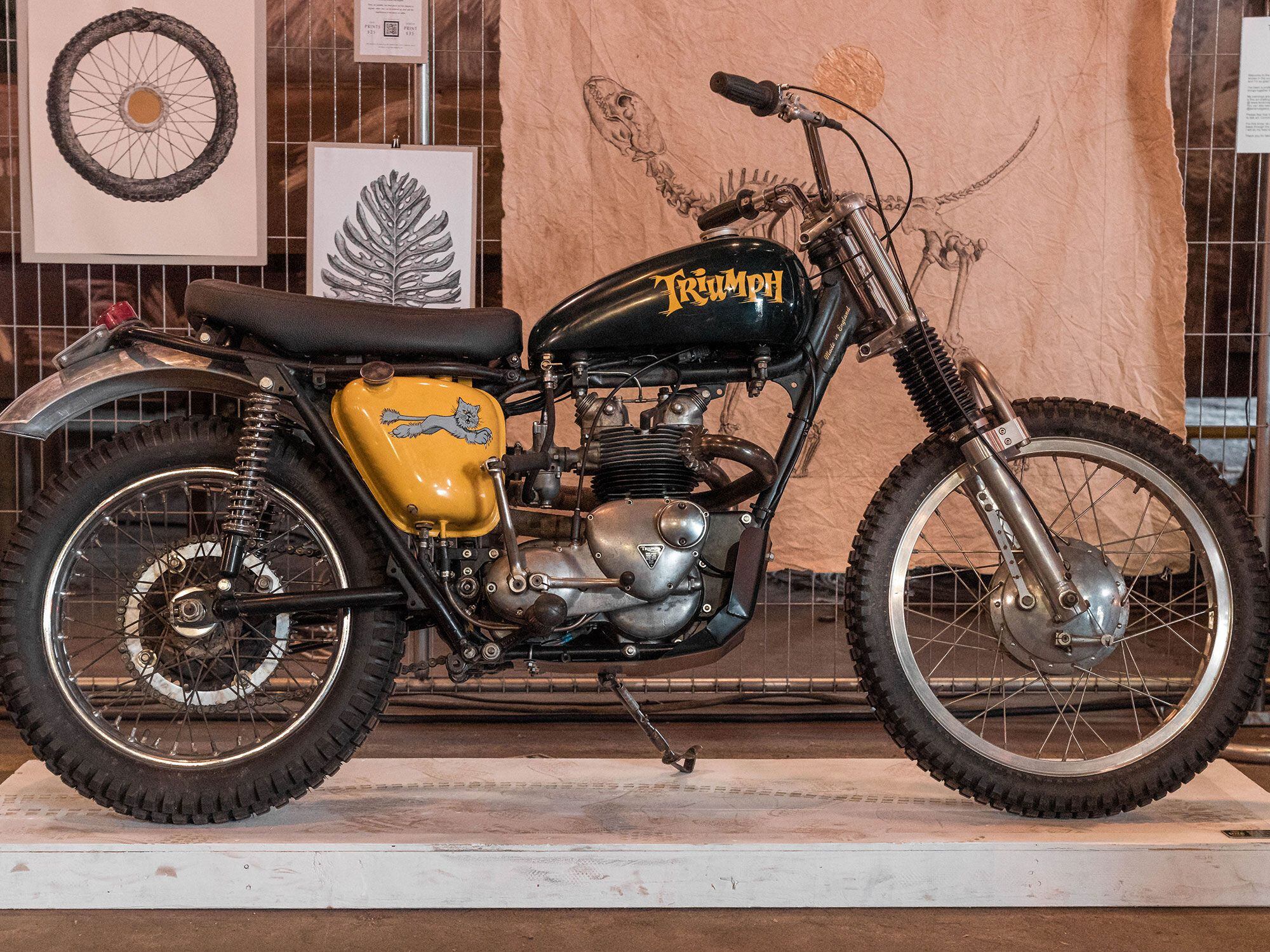 Tamara Raye’s 1966 T100C Triumph that she calls “Little Man.”