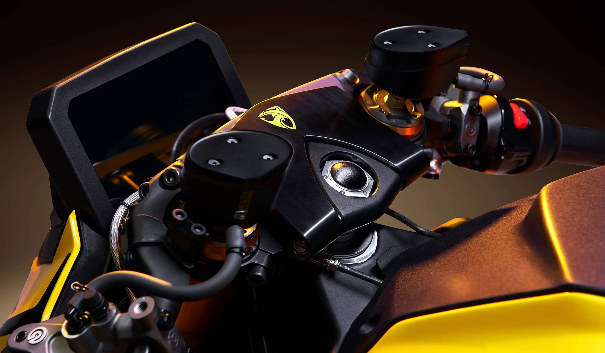 Innovative rider electronics carry over too, with onboard AI, radar, and cameras delivering warnings to a dash display.