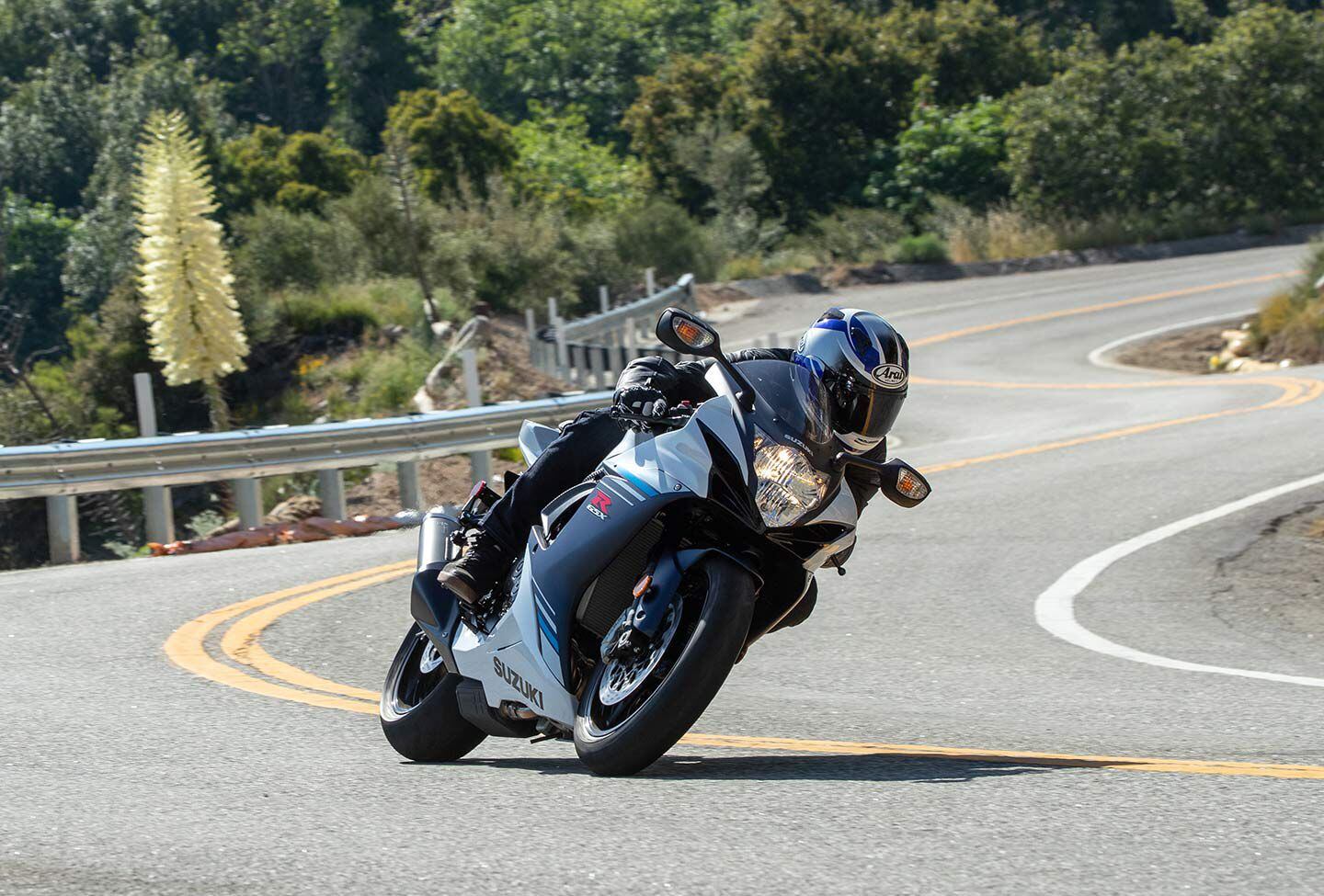 On twisty backroads, the Suzuki prefers to be revved out from one corner to the next.