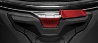 Shoei X Fifteen motorcycle helmet shield lock details