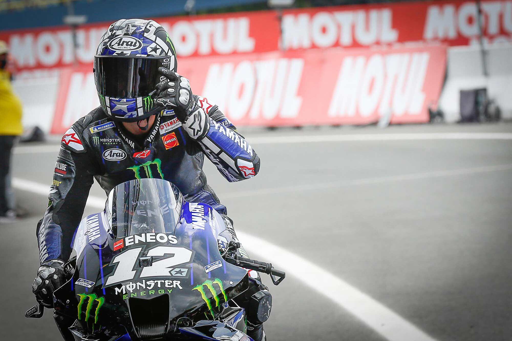 Maverick Viñales finished second on the weekend he announced his request for an early departure of the Yamaha squad.