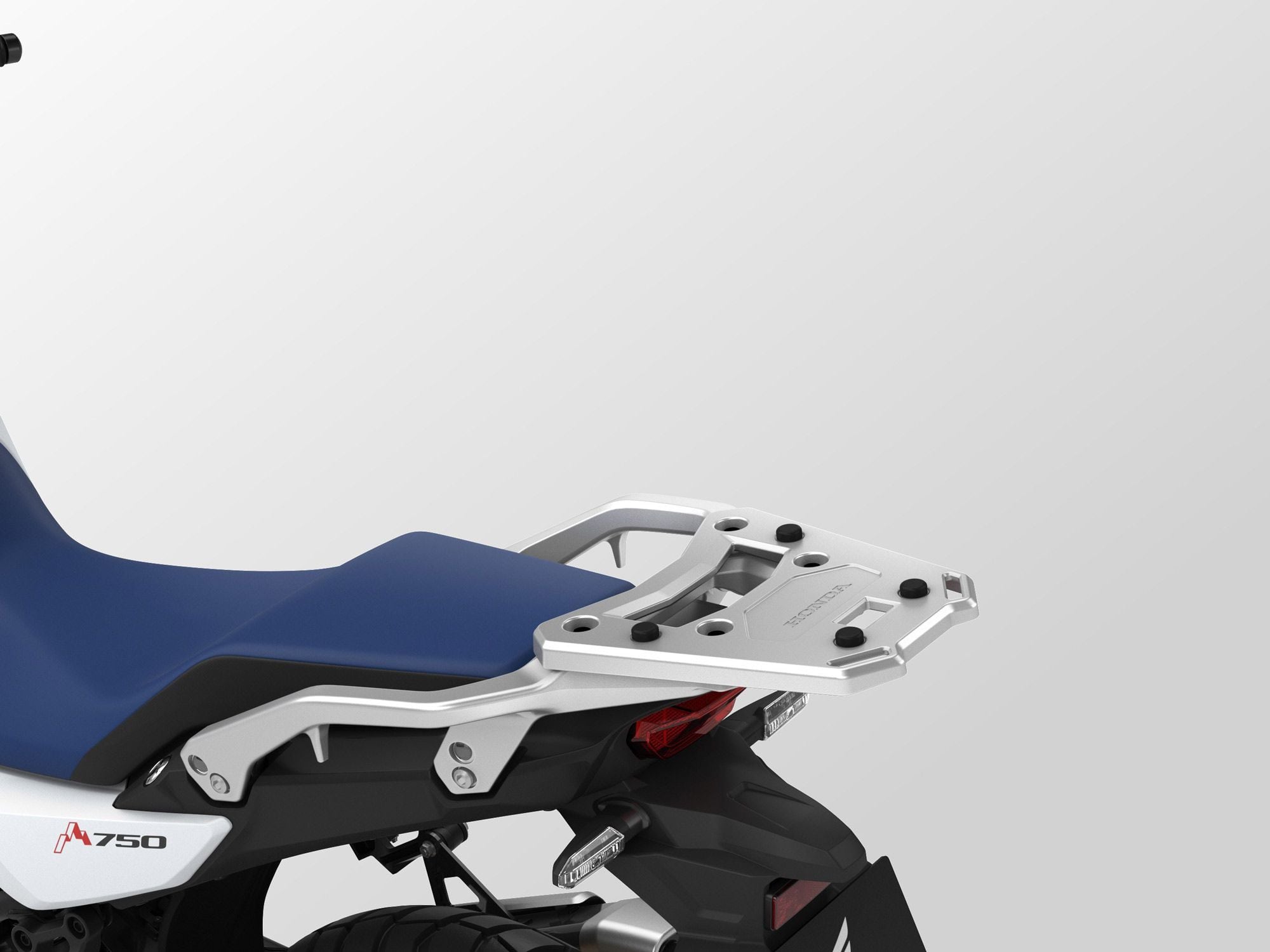 Rear rack to accommodate optional top case.