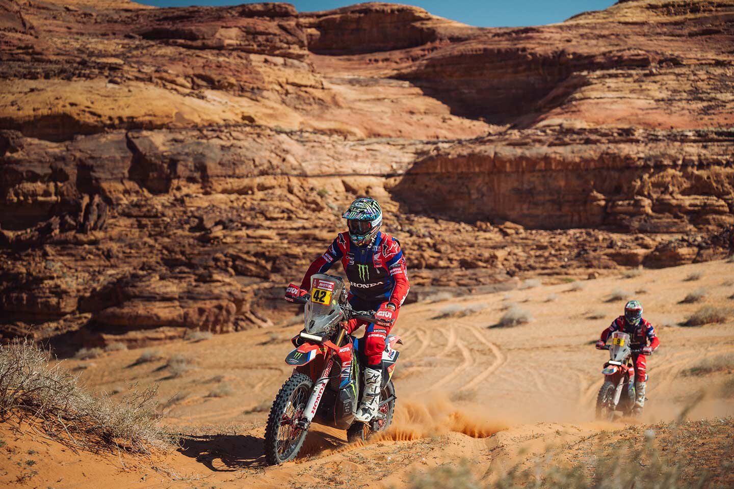 Adrien Van Beveren is third overall, hot on the heels of Hero Motorsports’ Ross Branch.