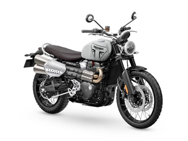 2024 Triumph Scrambler 1200 X in Ash Grey.