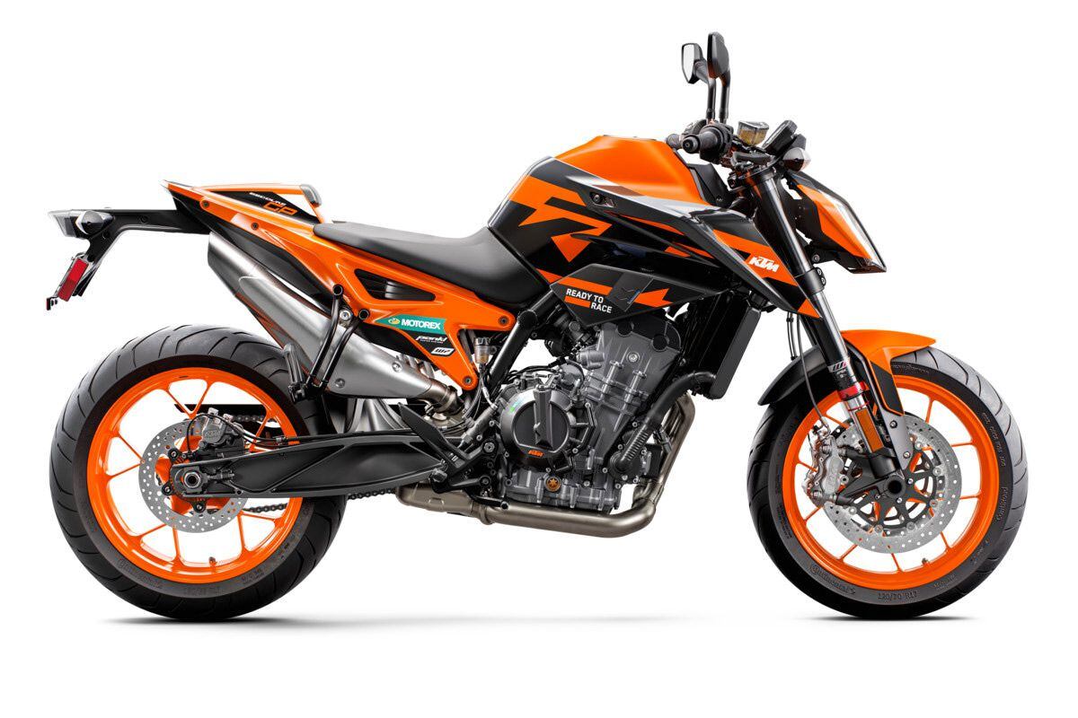 While the GP suffix feels like an exaggeration, in KTM’s defense, the orange subframe and the Motorex, Pankl, and WP decals do look unique.