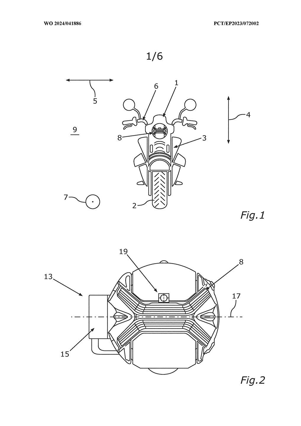 The gimbal keeps the headlight in a level position as the bike leans and pitches.