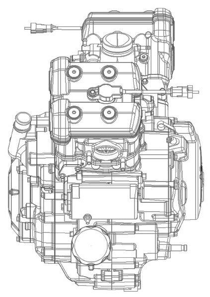 The engine is largely based on Aprilia’s 90-degree DOHC vee that powered the Shiver/Dorsoduro models.