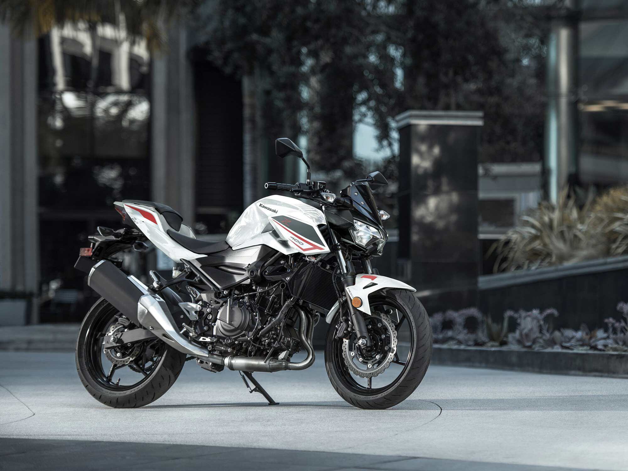 Very few sub-500cc motorcycles are as easy to approach for a new rider while also being easily up to the task of spirited rides at the hands of more experienced riders. The Kawasaki Z400 really is an amazing bang for the buck.