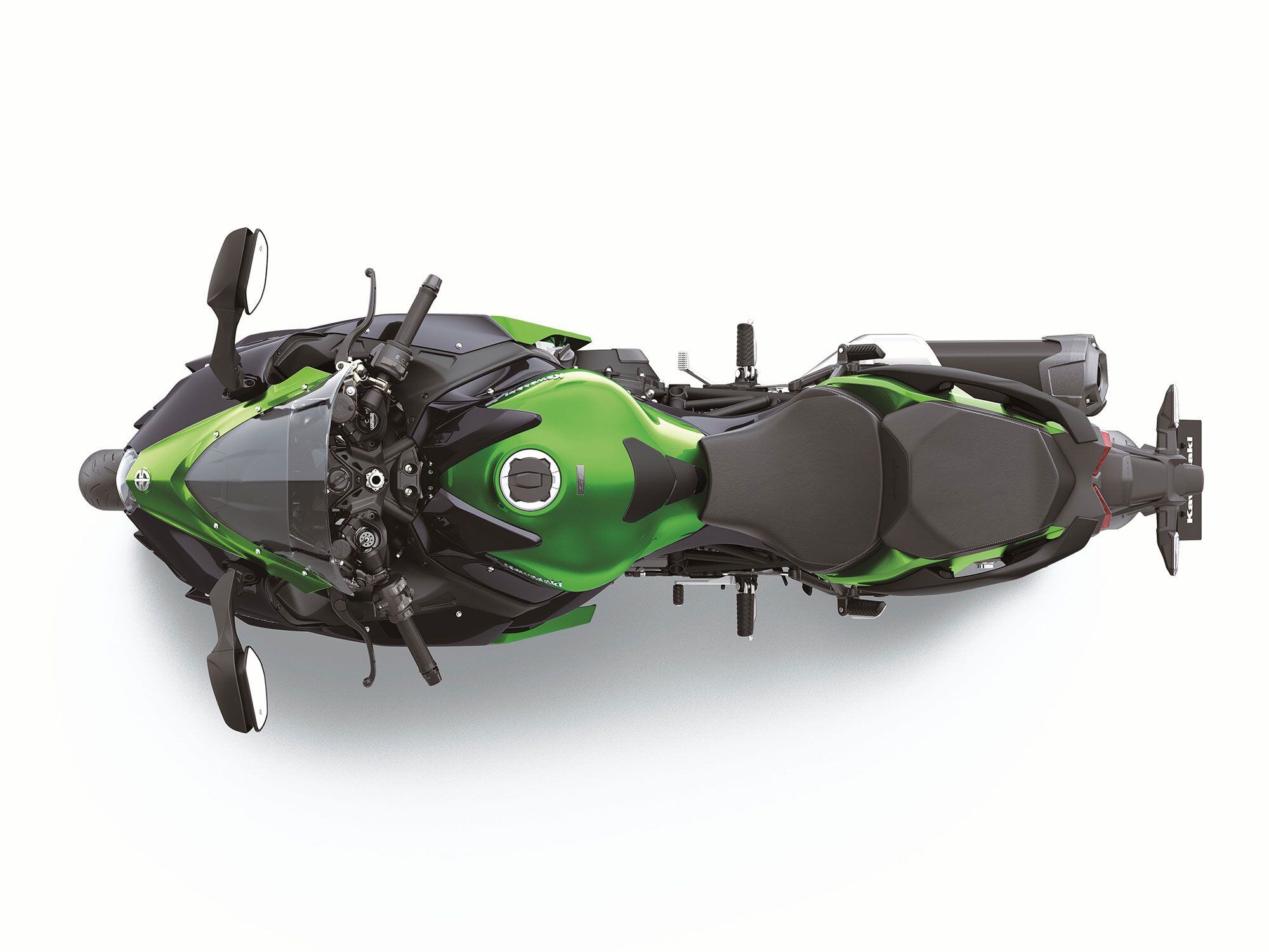 A slightly wider rider and passenger seat increases comfort on the H2 SX SE.