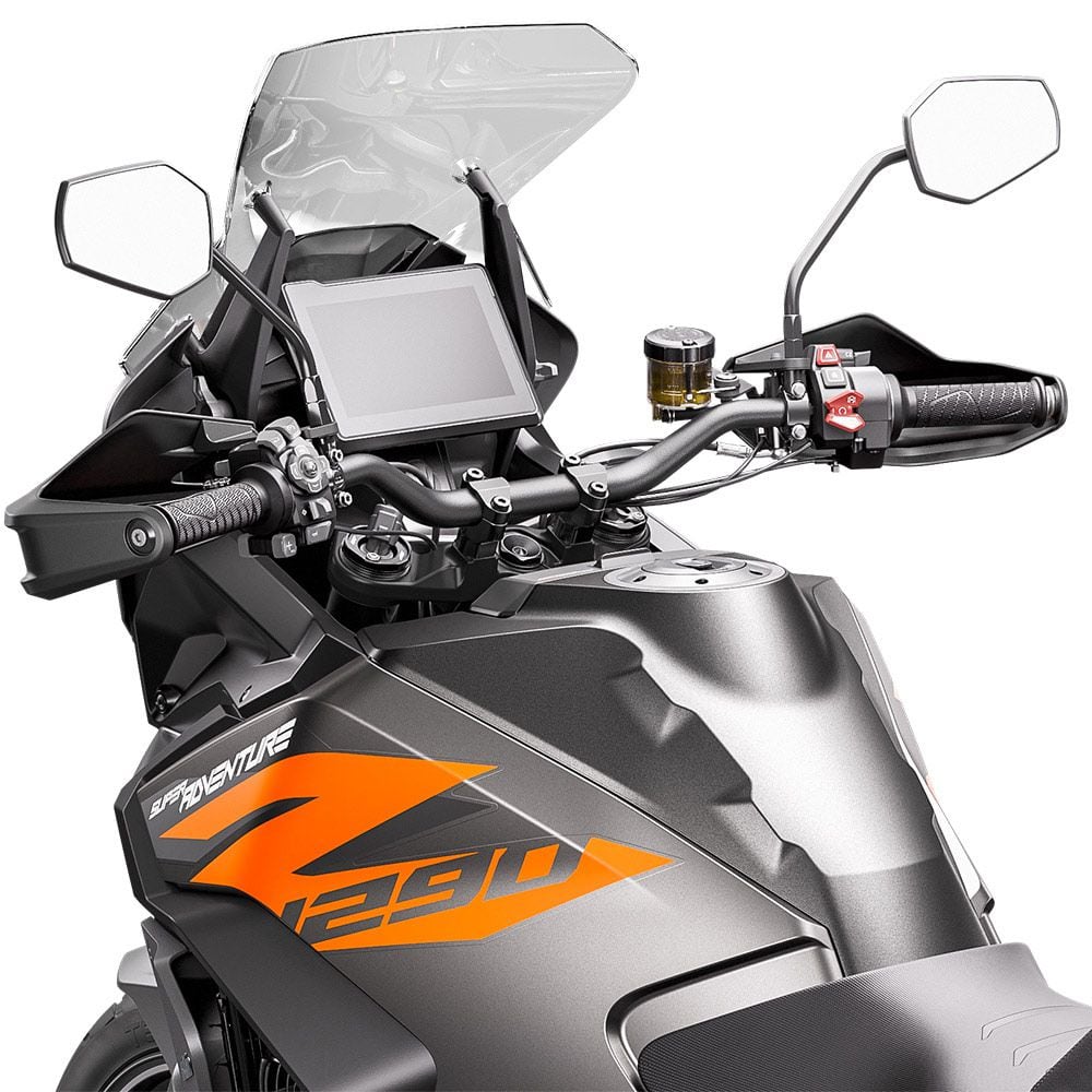 A new 7-inch TFT screen displays electronic functions which include adaptive cruise control, cornering ABS, four riding modes, and traction control settings.