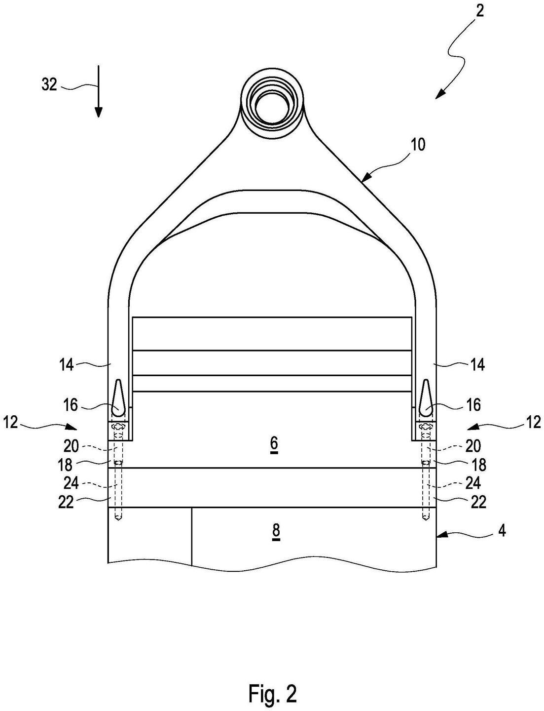 Another view of the frame and how it bolts to the cylinder head via large bolts (20).
