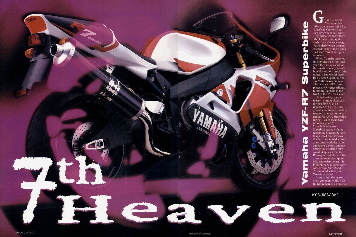 Coolest Sportbikes of the ’90s: 1999 Yamaha YZF-R7 OW02 - Motorbike ...