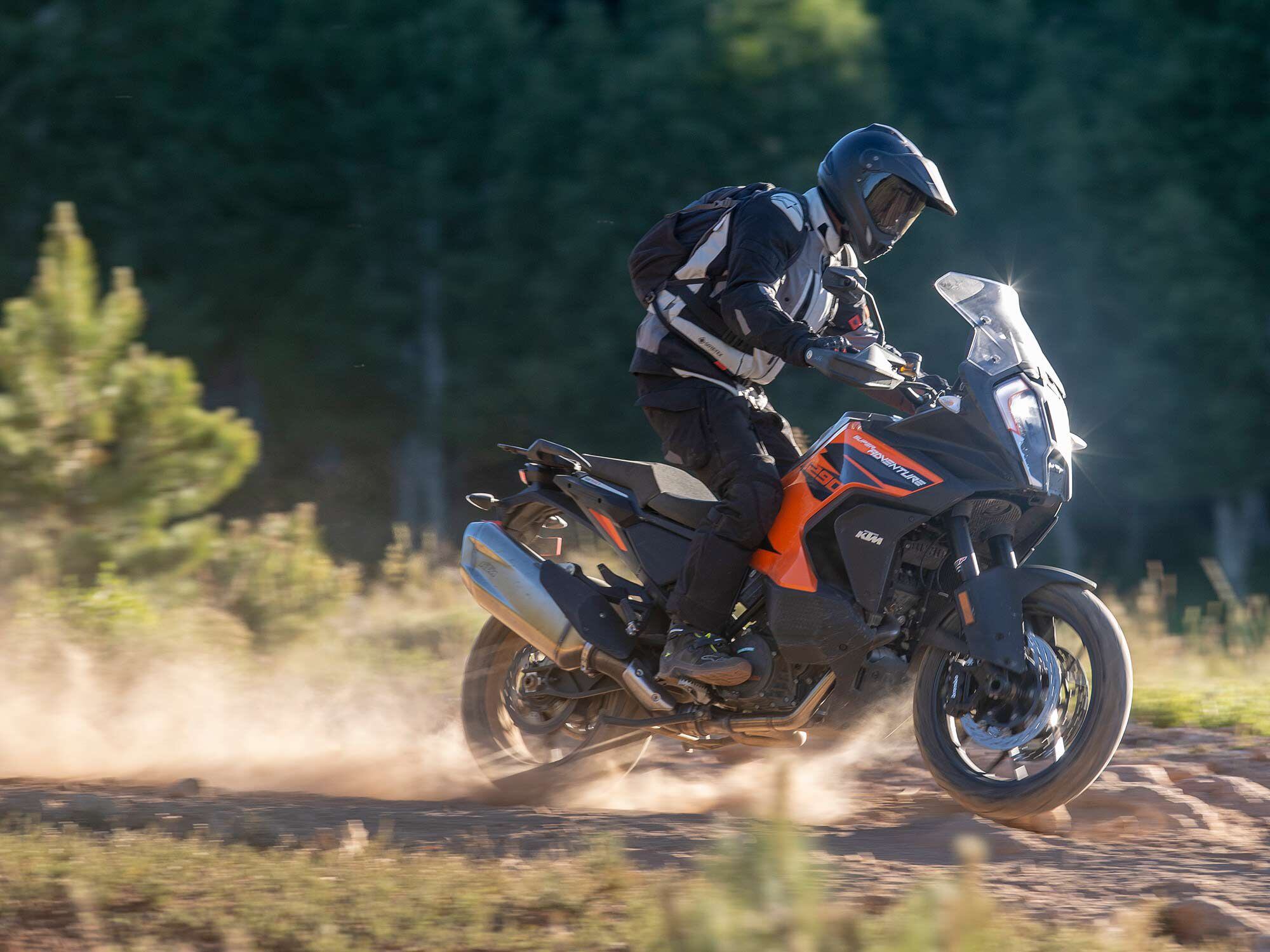 KTM’s Super Adventure S is a monster on the road, has amazing electronics, a killer chassis, and despite less than ideal tires, still was at the top of everyone’s list.