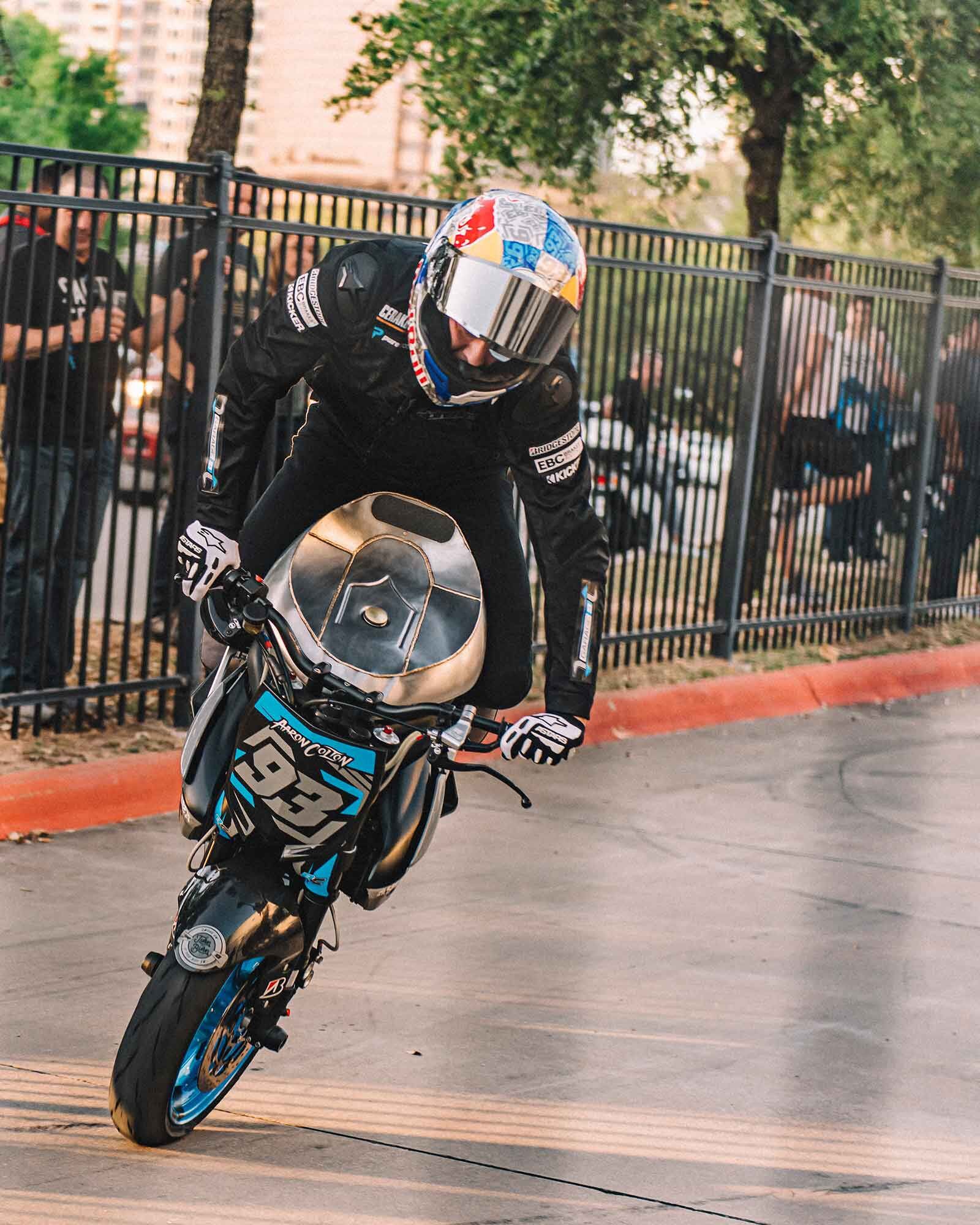 Aaron Colton was at the Handbuilt Show, providing his unique style of entertainment.