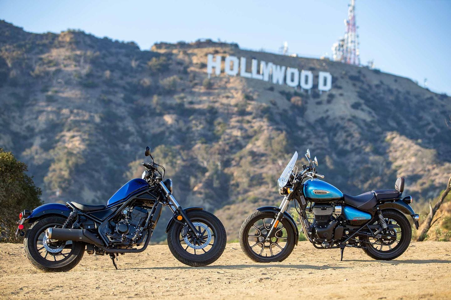 2021 Honda Rebel 300 vs. 2021 Royal Enfield Meteor 350 Cycle World