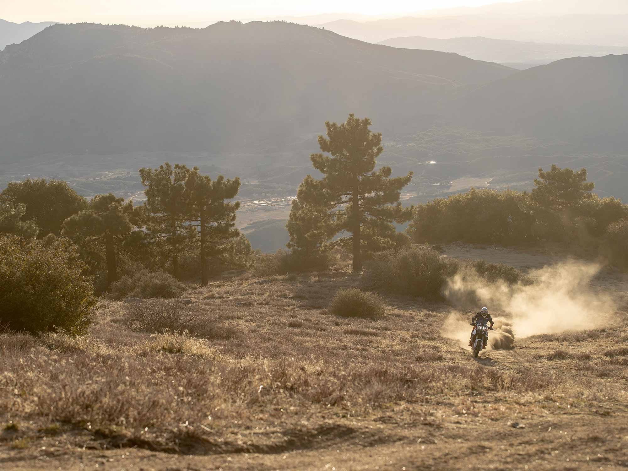 Off-road mode comes standard on the 1290 Super Adventure R and works well in most situations.