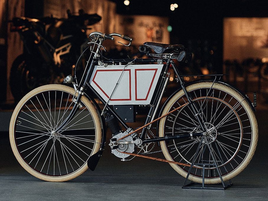 A recovered and rebuilt 1901 Prototype Triumph built on a bicycle frame will be ridden in the public for the first time in more than 100 years.