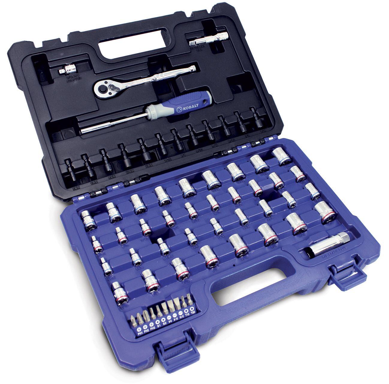 Kobalt 63 Piece Standard Metric Mechanics Tool Set Tool Time Cycle World