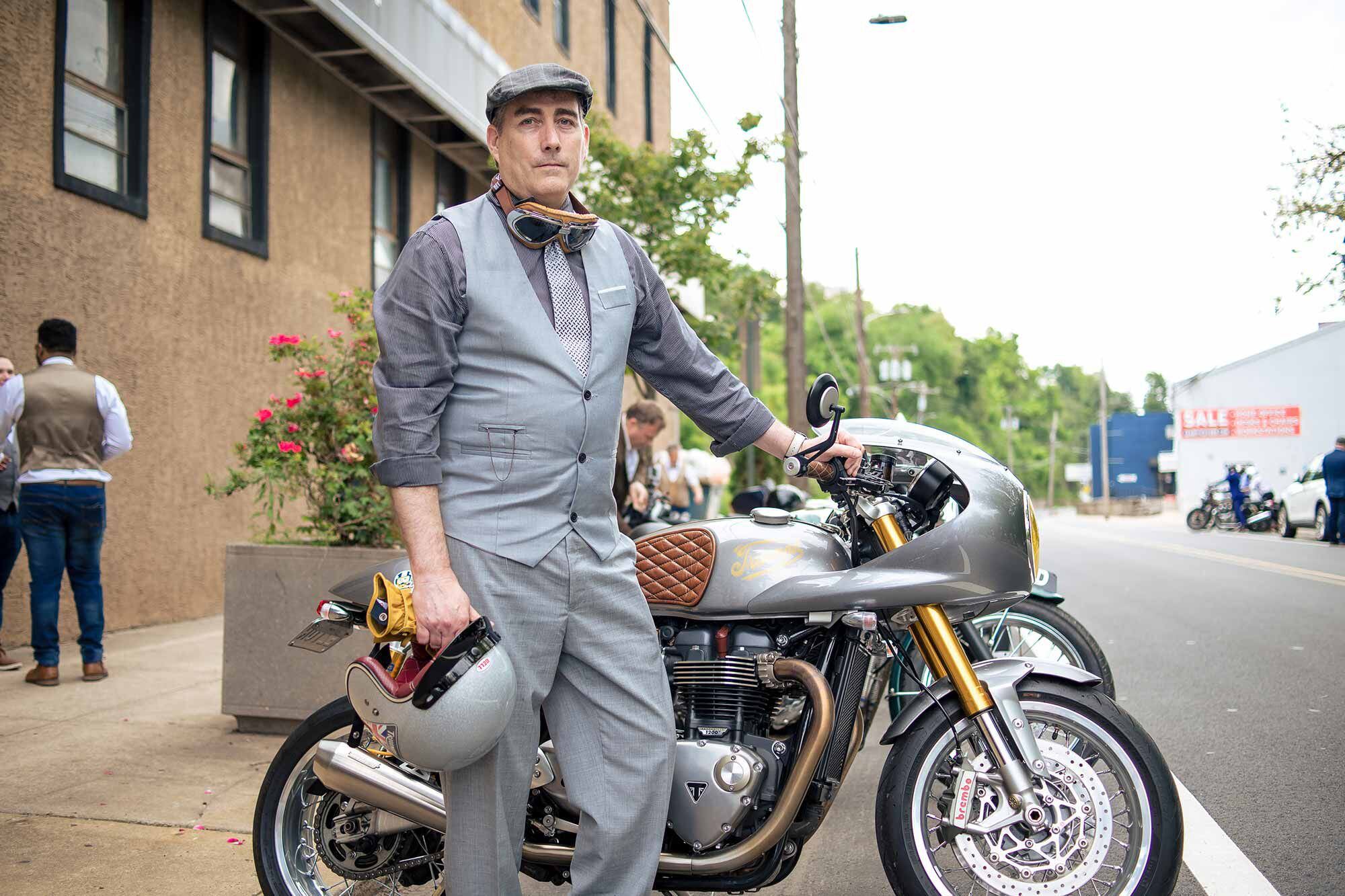 This dapper rider from the Philadelphia event is what this event is all about: raising money for good causes while looking sharp and riding something cool.
