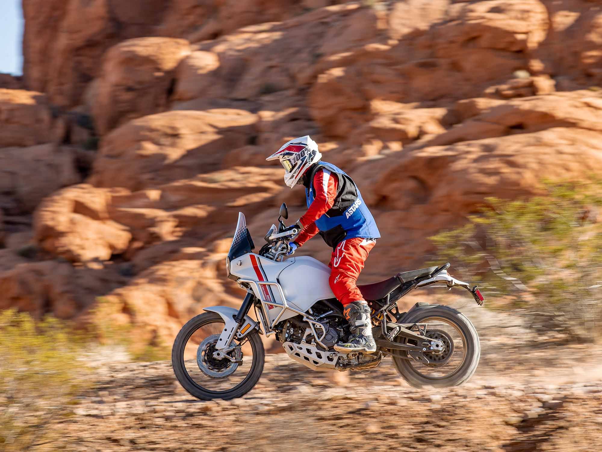 The 2023 Ducati’s DesertX in its native environment.