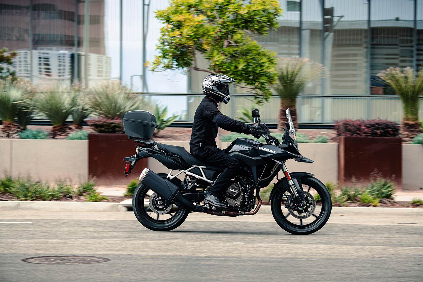 Both the V-Strom 800 Touring shown here and the V-Strom 800 will arrive at dealers spring 2024.