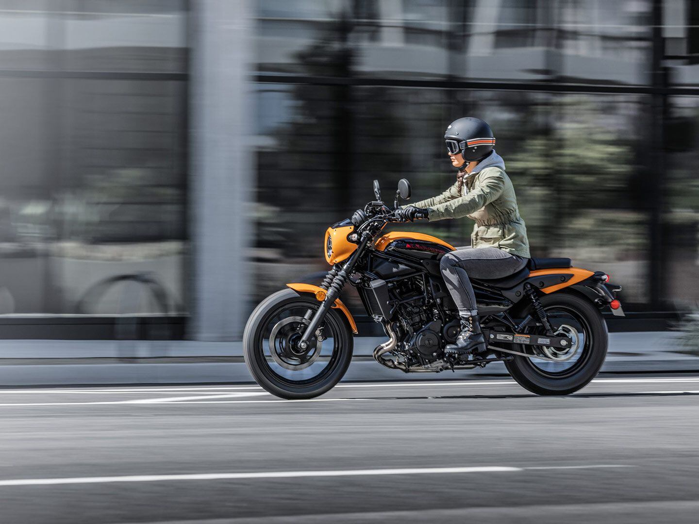 The 2024 Kawasaki Eliminator in Candy Steel Furnace Orange/Ebony ($7,249).