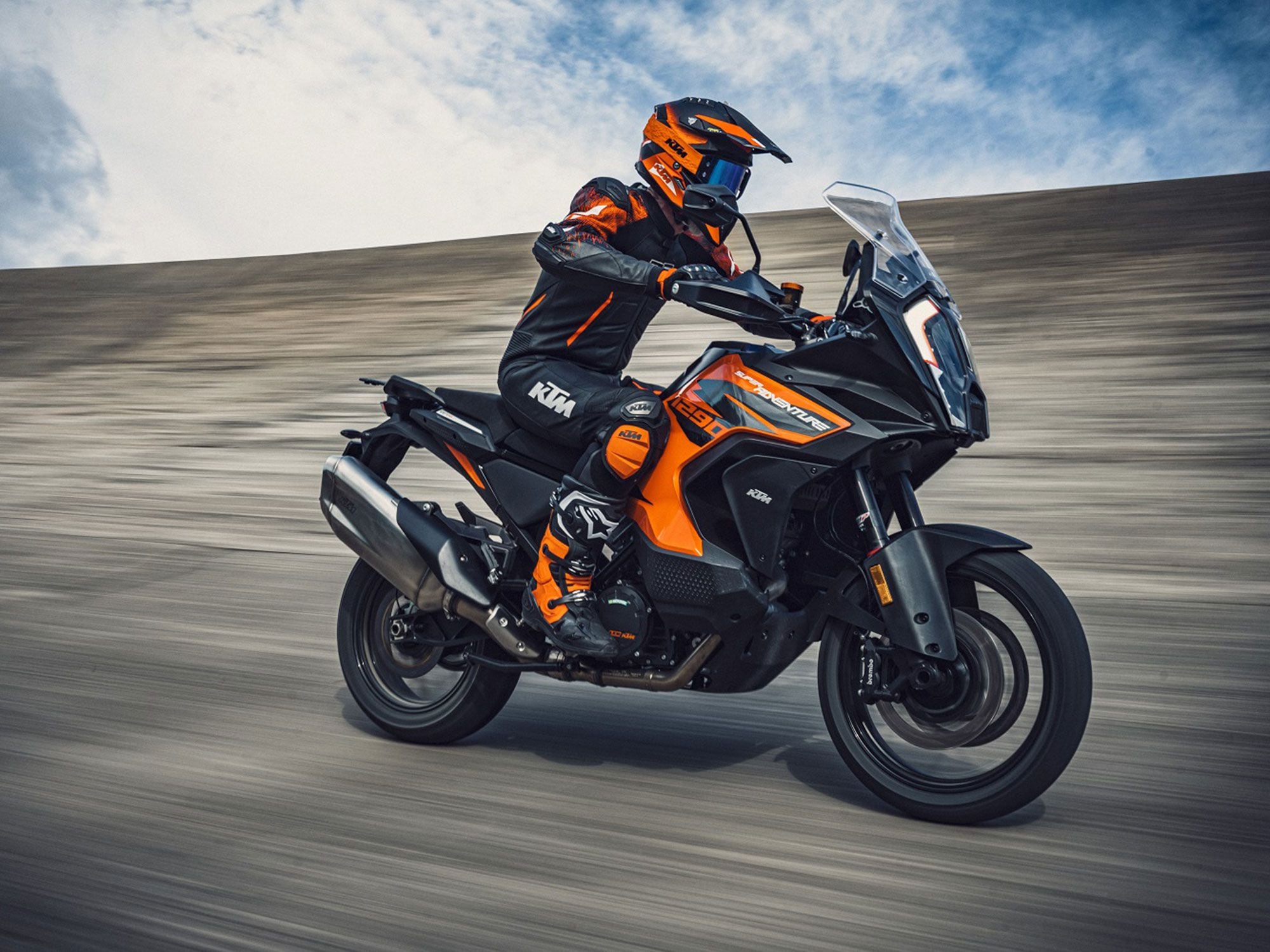 The base 1290 Super Adventure shares the same 1,301cc motor with its higher-spec siblings, but its lighter weight could boost performance. (The 1290 S is shown.)